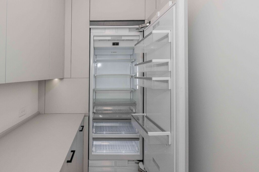 white modern kitchen pantry custom cabinets palo alto