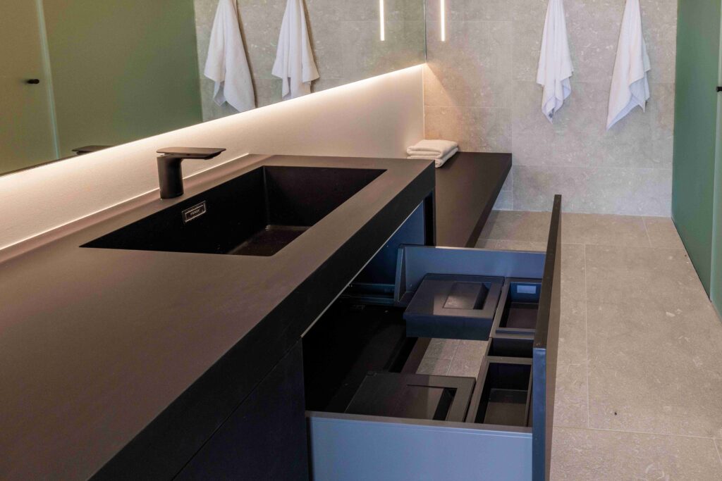 black modern custom cabinets for bathroom vanity palo alto san francisco bay area